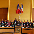 Avec Pierre-CHristophe Baguet, maire de Boulogne-Billancourt, et l'ensemble des maires-adjoints.