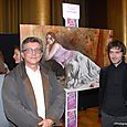 Avec l'artiste peintre Laurent Navarre.