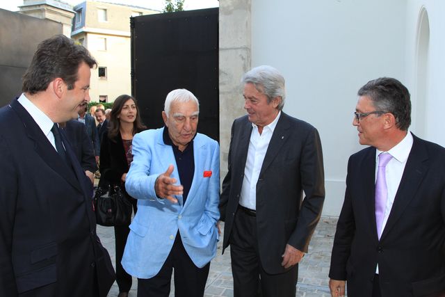 Avec Thierry Solère, Charles Gérard et Alain Delon.