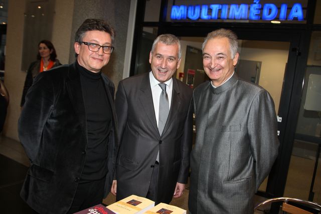 Avec Pierre-Christophe Baguet et Jacques Attali.