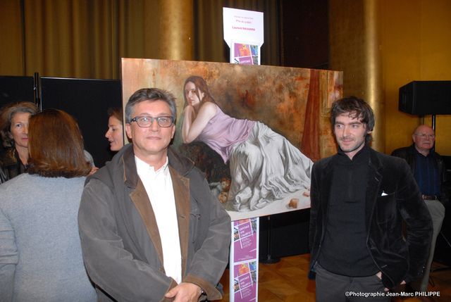Avec l'artiste peintre Laurent Navarre.