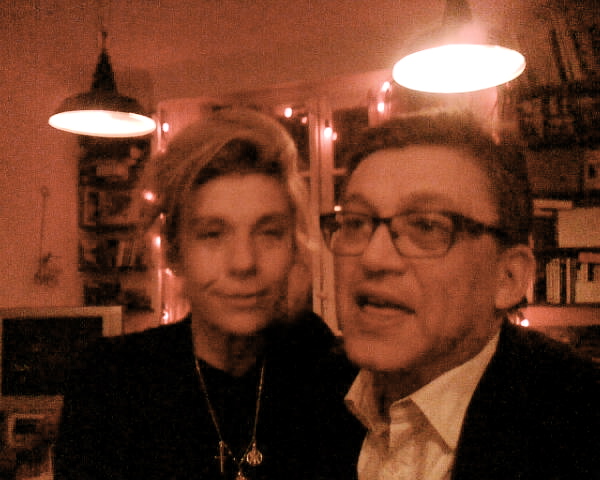 Avec Frigide Barjot, lors d'un dîner mémorable à Suresnes.